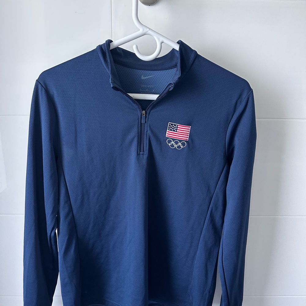Nike Blue Olympic Quarter-Zip Pullover